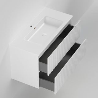 Тумба под раковину La Fenice Terra FNC-01-TER-B-100-2 Белая матовая 100 см